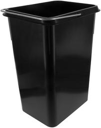 Garbage bin 11 liters (black), plastic, black