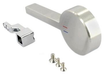 Hebel LINEE Schraube unten ohne BLANCO-Logo Edelstahl seidenmatt komplett (ersetzt durch 120547) AV, Edelstahl seidenmatt