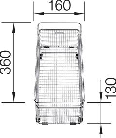 Multifunctional basket stainless steel SUBLINE 360 x 160 mm, Stainless steel