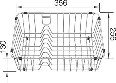 Crockery basket NAYA 8, 8 S, 9, 9 S, PLEON 9, Stainless steel
