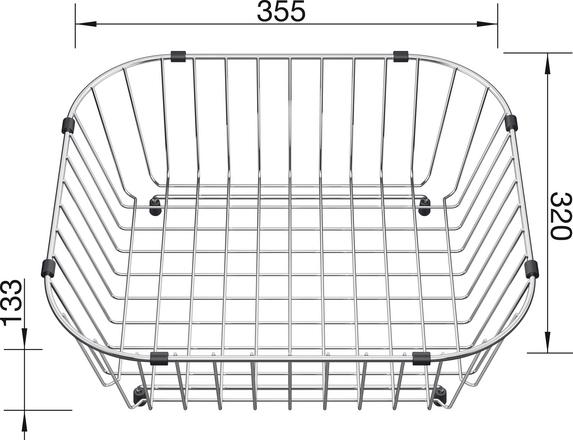 Crockery Basket FLEX / TOP stainless steel, Stainless steel