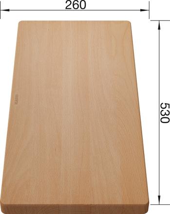 Chopping board beech wood  530 x 260 mm, beech wood