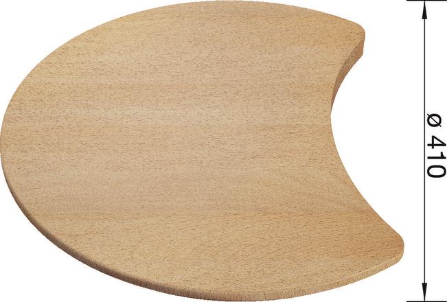 Planche à découper en hêtre massif Ø = 410 mm, bois de hêtre