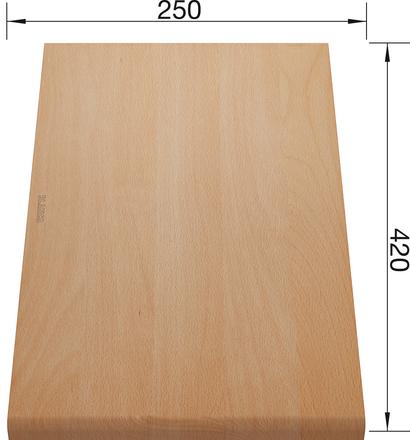 Planche à découper en hêtre 420 x 250 mm pour BLANCO DALAGO, bois de hêtre