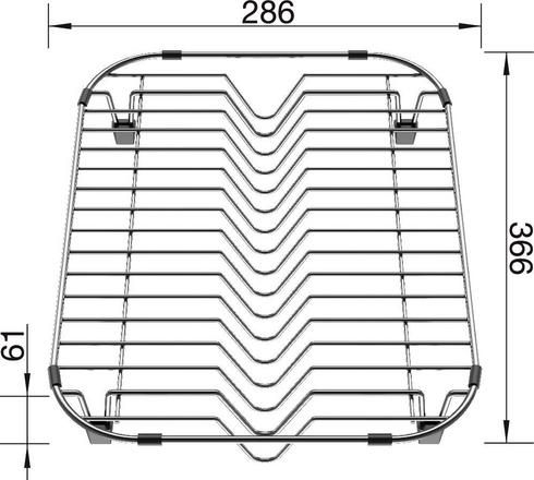 Grid for PLENTA with device for plate stacks, Stainless steel