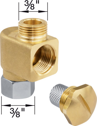 Dirt filter angle valve 3/8