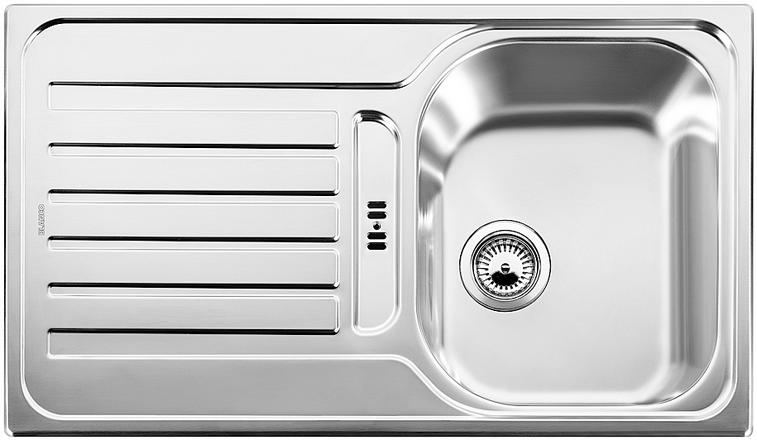 BLANCO LANTOS 45 S w/o pop-up, Stainless steel brushed finish, w/o drain remote control, reversible, 450 mm min. cabinet size