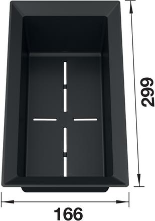 Plastic Colander Black grey, plastic, black