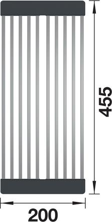 Foldable Grid black grey ADIRA, stainless steel/silicone