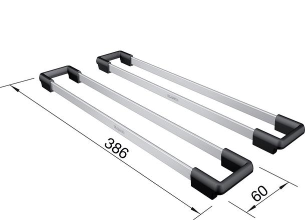 ETAGON-gleiders set, Stainless steel
