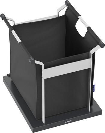 BLANCO Universal Bag XL 40, plastic, aluminium, greyish black, 450 mm min. cabinet size