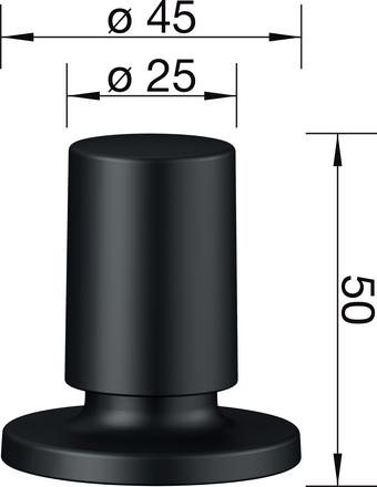 Pop-up control round black matte