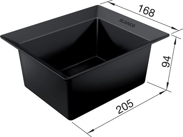 SELECT universele doos 1,5 liter, kunststof, zwart