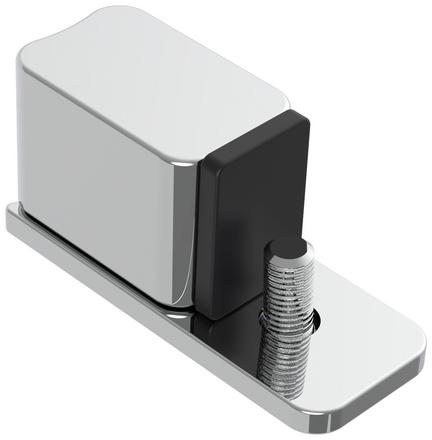 BLANCO magnet set 402512, chrome rectangular mounting piece with black end cap and threaded metal stud on a flat base.
