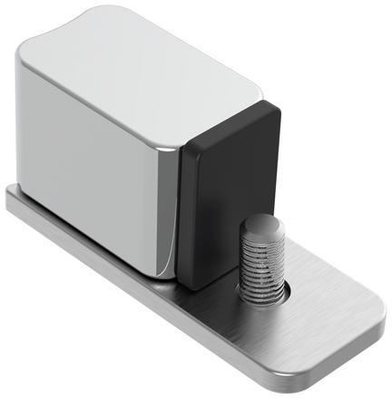 BLANCO magnet set, article number: 124429, shown as a stainless steel base with a threaded mounting bolt and a rectangular silver-and-black magnet block.