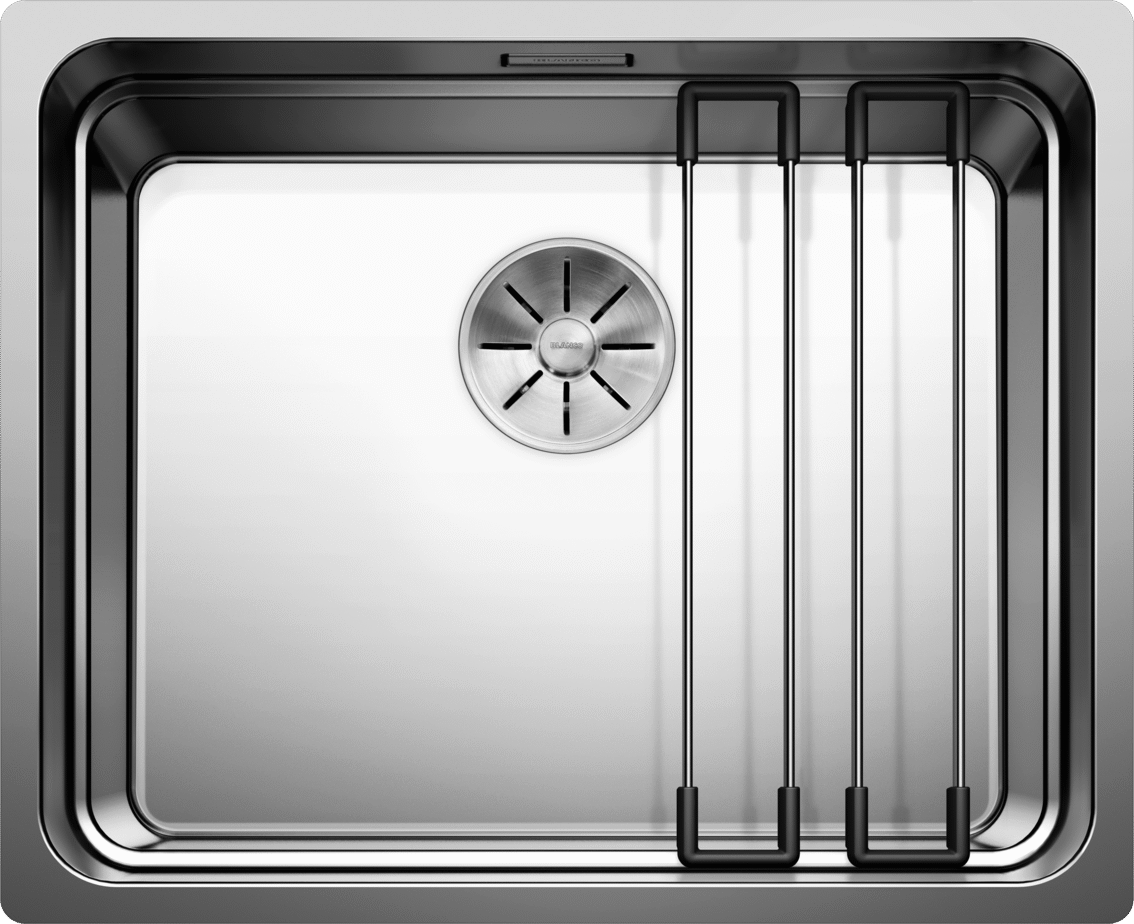 Undermount Ceramic Kitchen Sinks Ukrainian Airlines International - SUBLINE 500-U Black Edition | SILGRANIT | black - w/o pop ... / Sandon single bowl sink in white ceramic.
