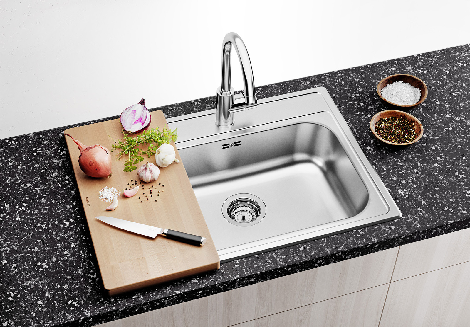 BLANCODANA 6 | Stainless steel natural finish - w/o drain