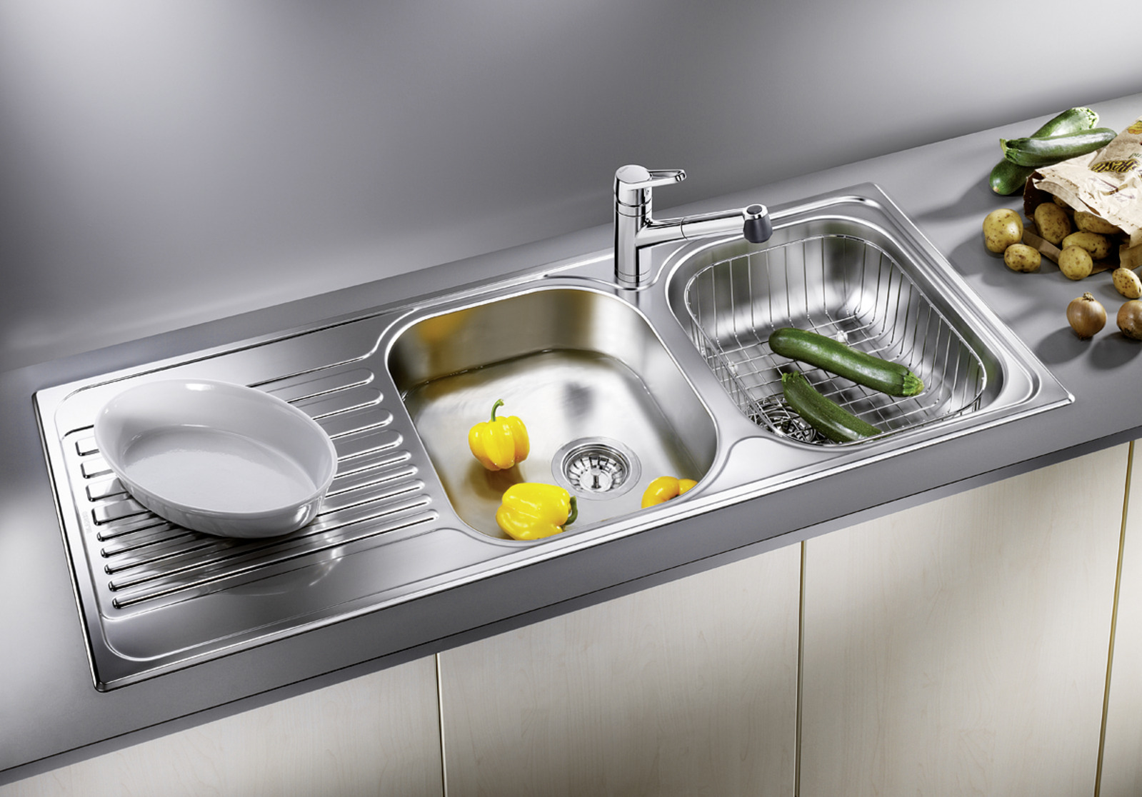 TIPO 8 S | Stainless steel natural finish - w/o drain remote 