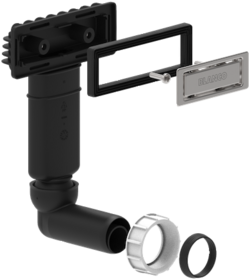 DN30 C-overflow SILGRANIT rectangular/vertical