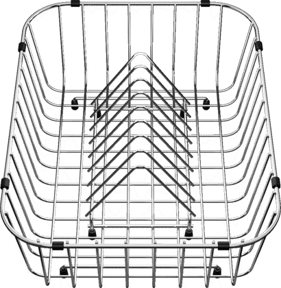 Crockery basket and stack