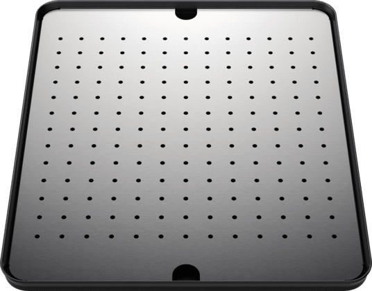 Draining tray with stainless steel insert