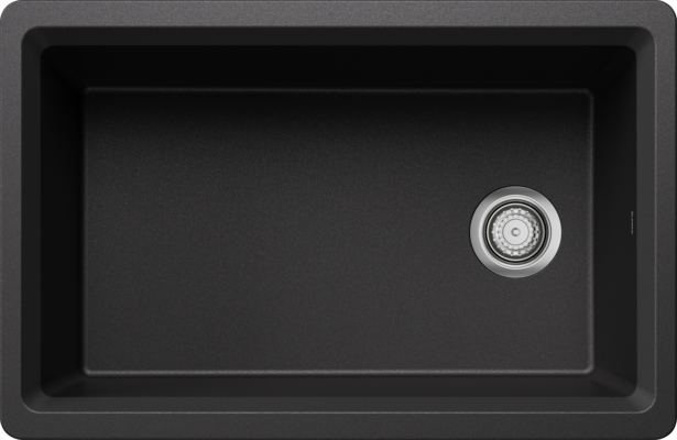 INTEOS 45 | SILGRANIT Coal Black - w/o pop-up waste, with