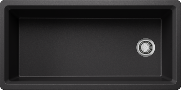 INTEOS 33 | SILGRANIT Coal Black - w/o pop-up waste, with