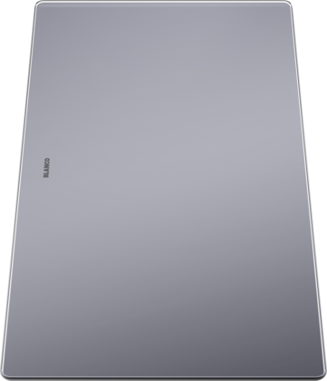 Planche à découper en verre sécurit argenté 435 x 240 mm
