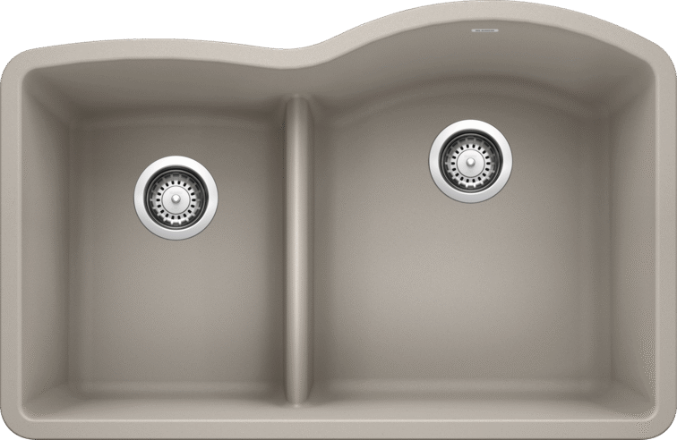 Diamond 1 3 4 Reverse With Low Divide Silgranit Concrete Gray Null Blanco