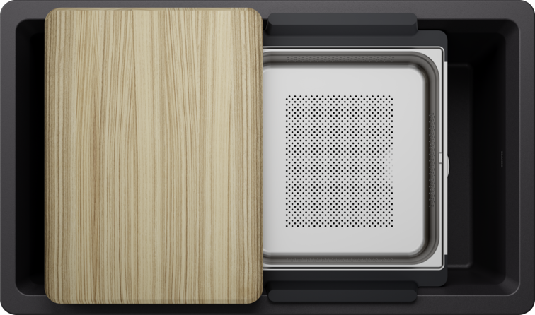 sinforosanum＆Rio Blanco DIAMOND Equal Double Low Divide | SILGRANIT Coal Black | BLANCO