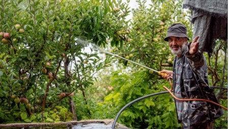 Fruit farmer Hussein Ali Osman can now adequately water his apple orchard again.