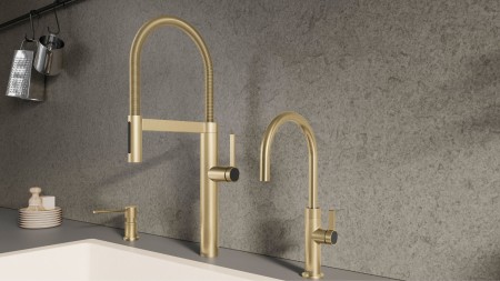BLANCOCULINA II Semi-pro and Beverage faucet in Satin Gold
