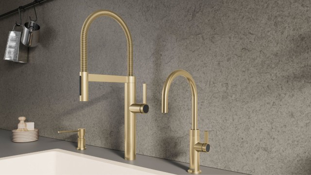 BLANCOCULINA II Semi-pro and Beverage faucet in Satin Gold