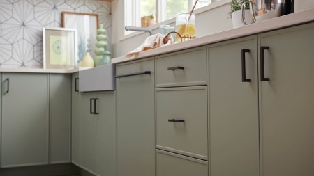 Base cabinets in a BLANCO kitchen