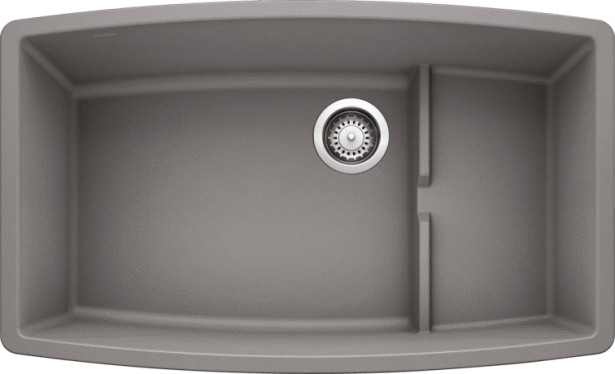 PERFORMA CASCADE, Single Bowl Undermount Kitchen Sink, SILGRANIT Metallic Gray