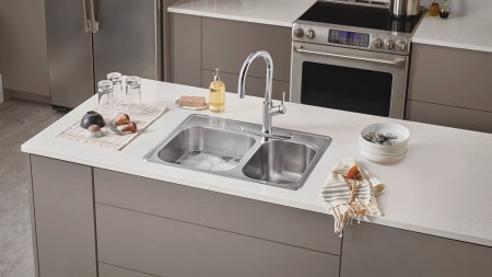 Drop-in sink installation is typically faster and less expensive than other sink types.