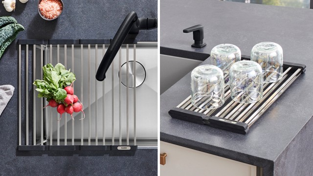 Foldable kitchen sink grid by BLANCO