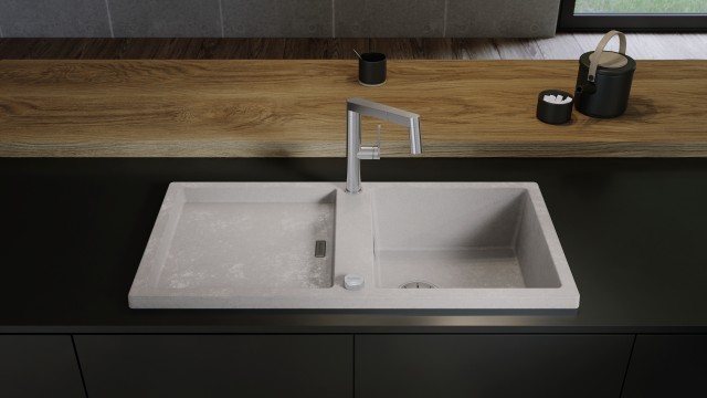 独具个性的不凡作品：全新混凝土风格色调Blanco Adon XL 6 S。