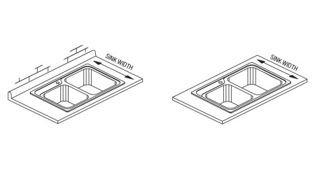 Countertop depth refers to the measurement from the front to the back of the countertop