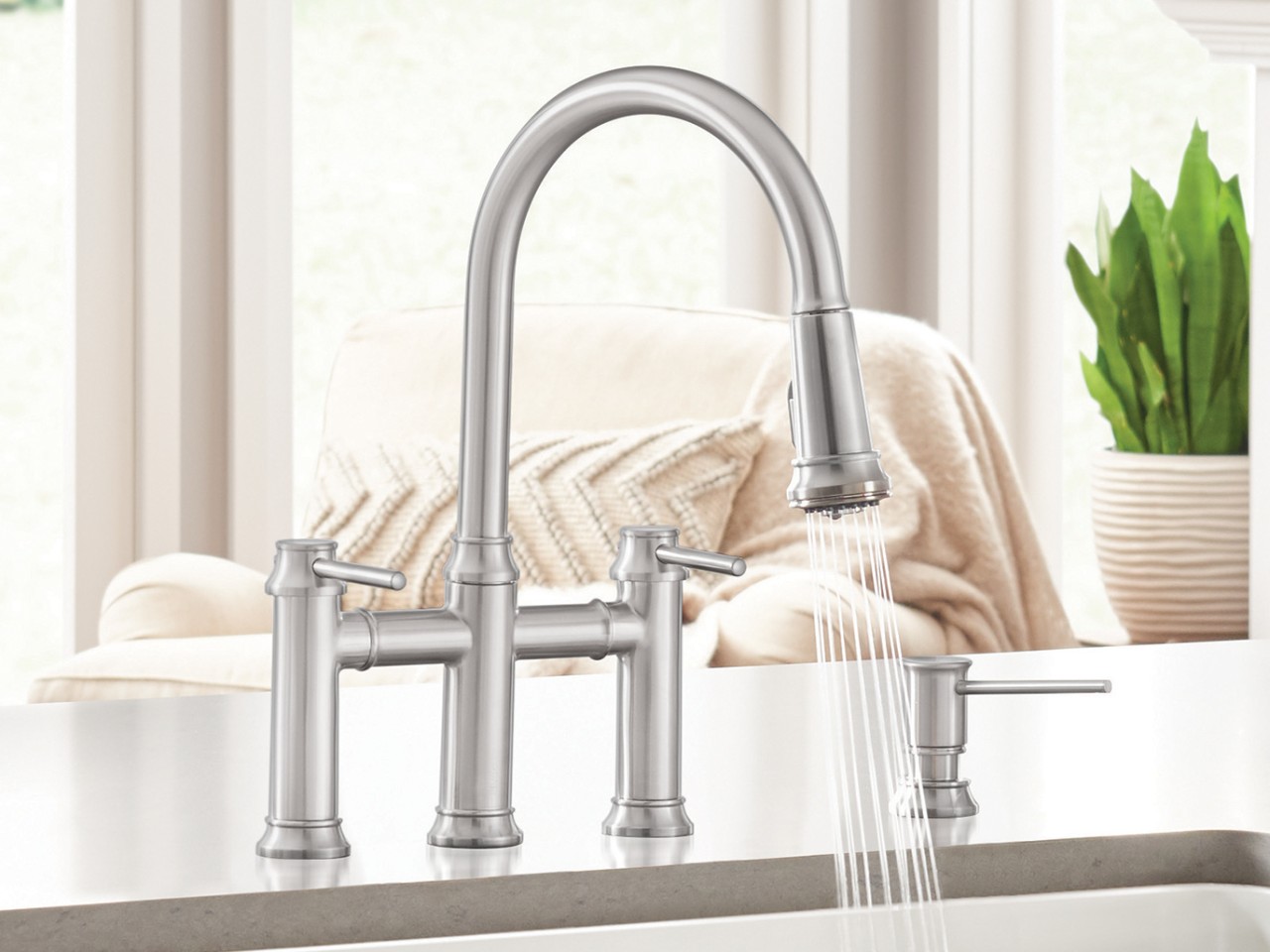 Kitchen Sink Faucets Mixer Taps BLANCO   442505 Empressa Bridge Ss 442517 Empressa Sd Ss Bs 2 Image 1280w 960h 