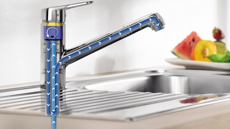 The ceramic cartridge is the centrepiece of a single-lever mixer tap.