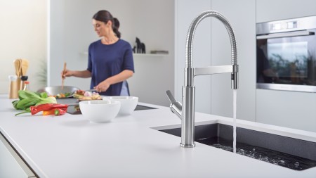 Solenta Senso Kitchen Faucet in Stainless Finish - Full Metal Finishes by BLANCO