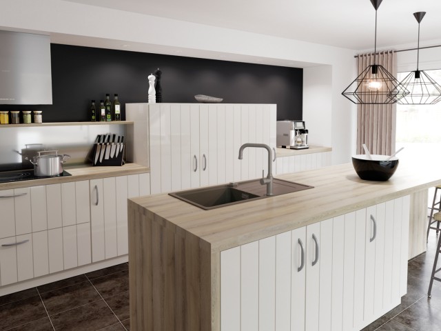 Las cocinas rústicas con influencia escandinava utilizan elementos de madera para crear una atmósfera cálida.