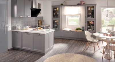A noble country house kitchen in grey