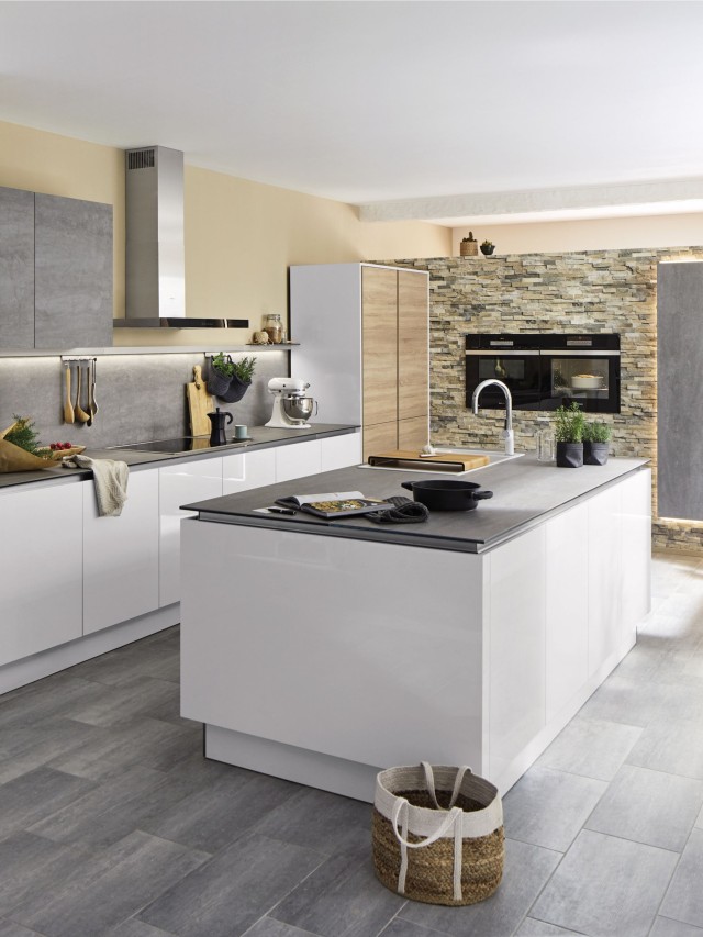 Avoid wall cabinets for a more open look in your eat-in kitchen