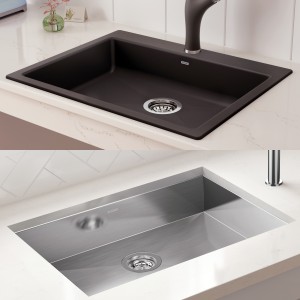 Stainless Steel and Granite Composite Wheelchair Accessible Kitchen SInks