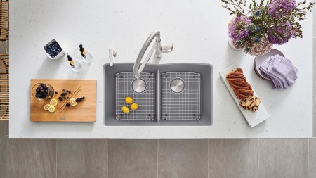 Performa Cascade Kitchen Sink - SILGRANIT Concrete Gray