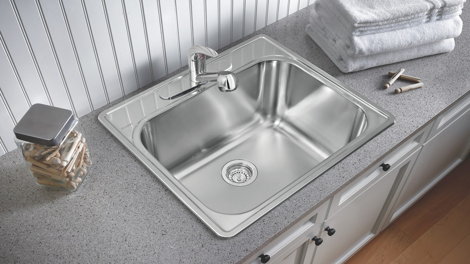 Shop BLANCO ESSENTIAL Kitchen Sinks BLANCO   401203 Essential Laundry 403300 Torino Ch Bs Image 1600w 900h 