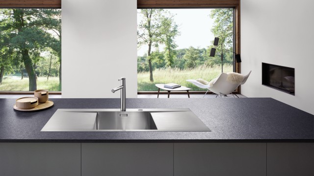 Perfectly cleaned stainless steel sink