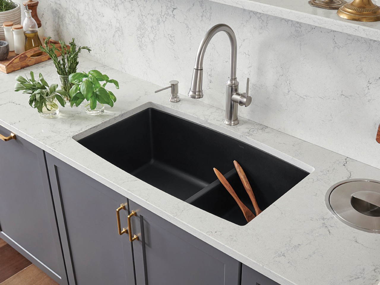 Low Divide Kitchen Sinks BLANCO